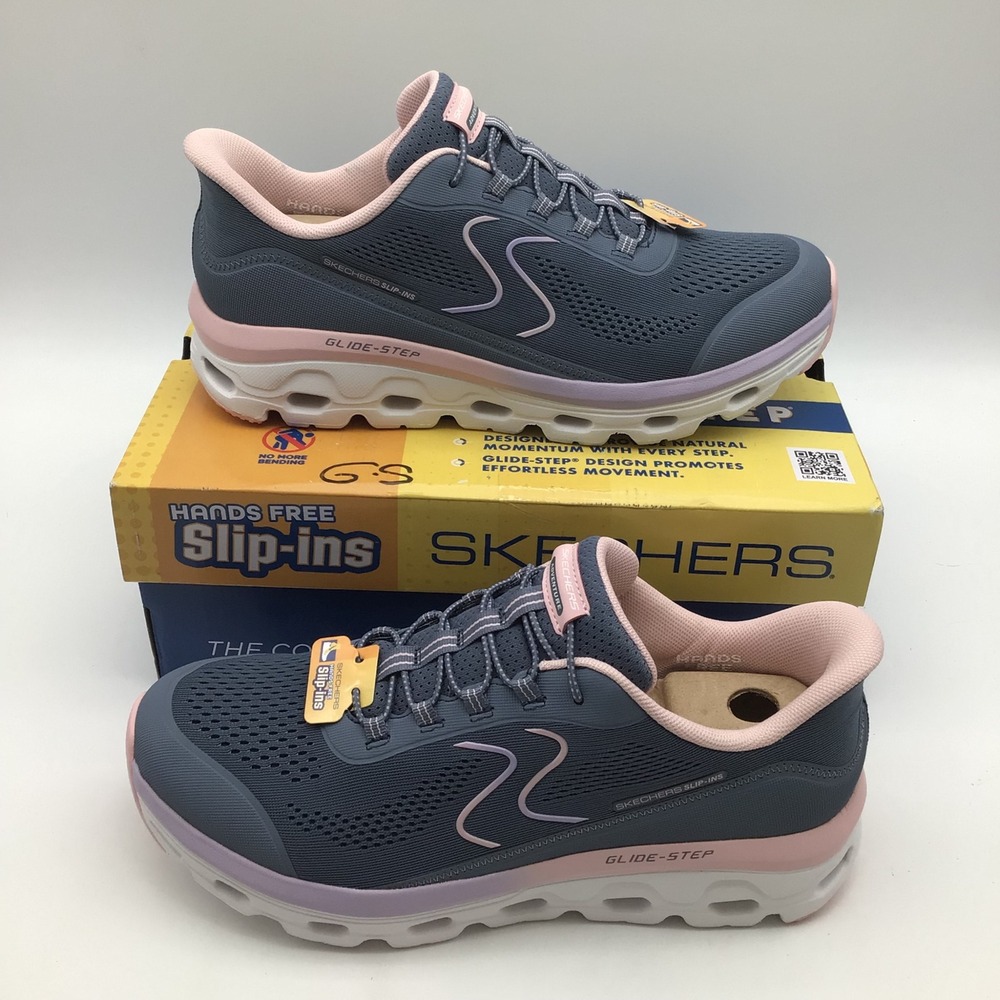 Skechers Slip-ins Glide Step Sole Slate Pink Wide Sneakers 180272W Size 11 NEW
